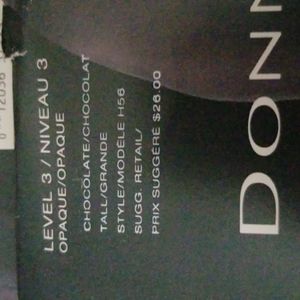 Donna Karan Evolution Tights, Size Tall, Chocolate brown